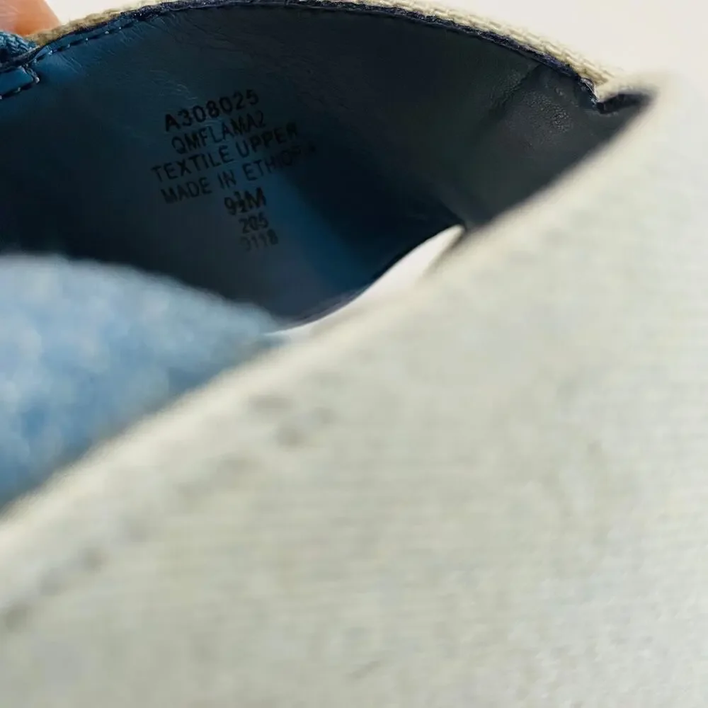 Marc Fisher Denim Espadrille Wedge Sandals 9.5